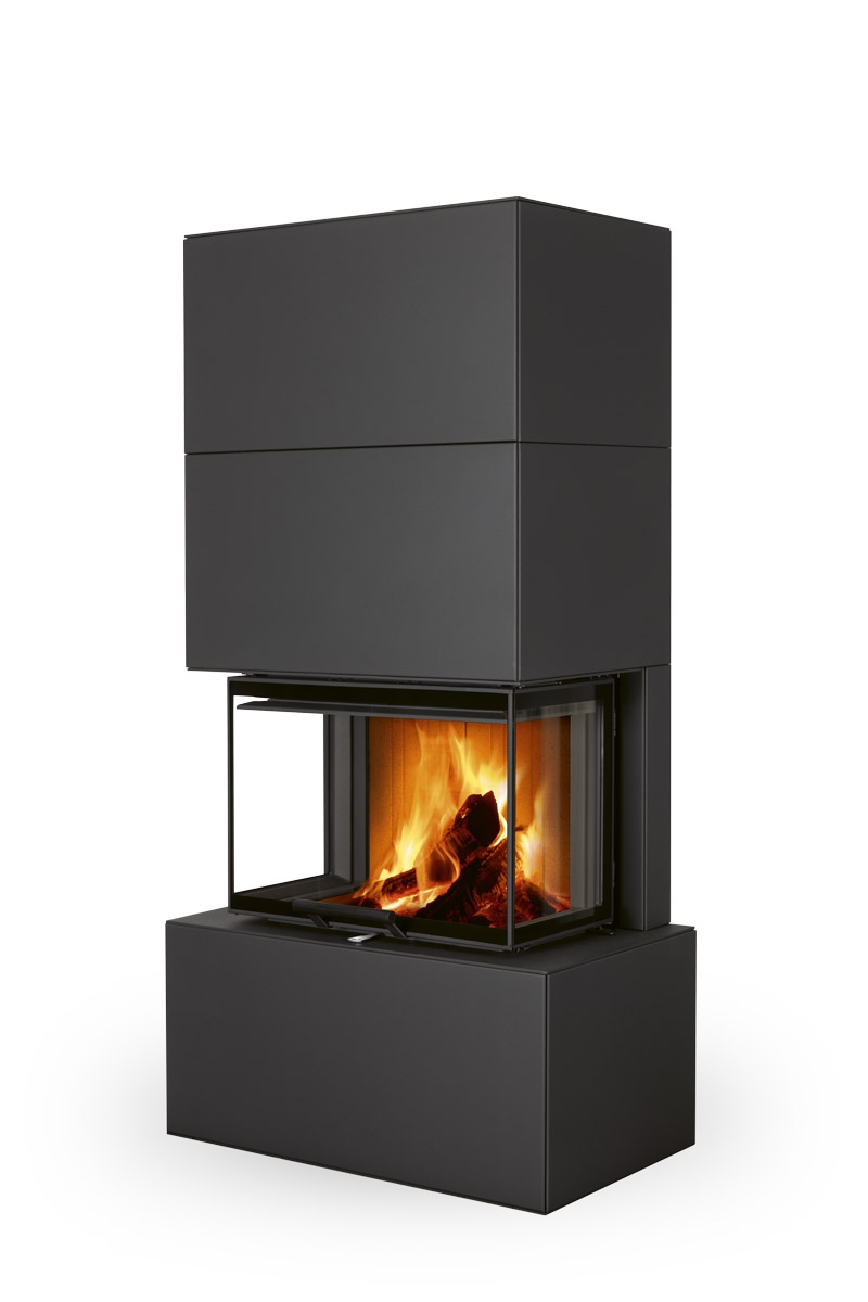 LUCERIA C Stahl - Design-Kamin | RHEA FLAM